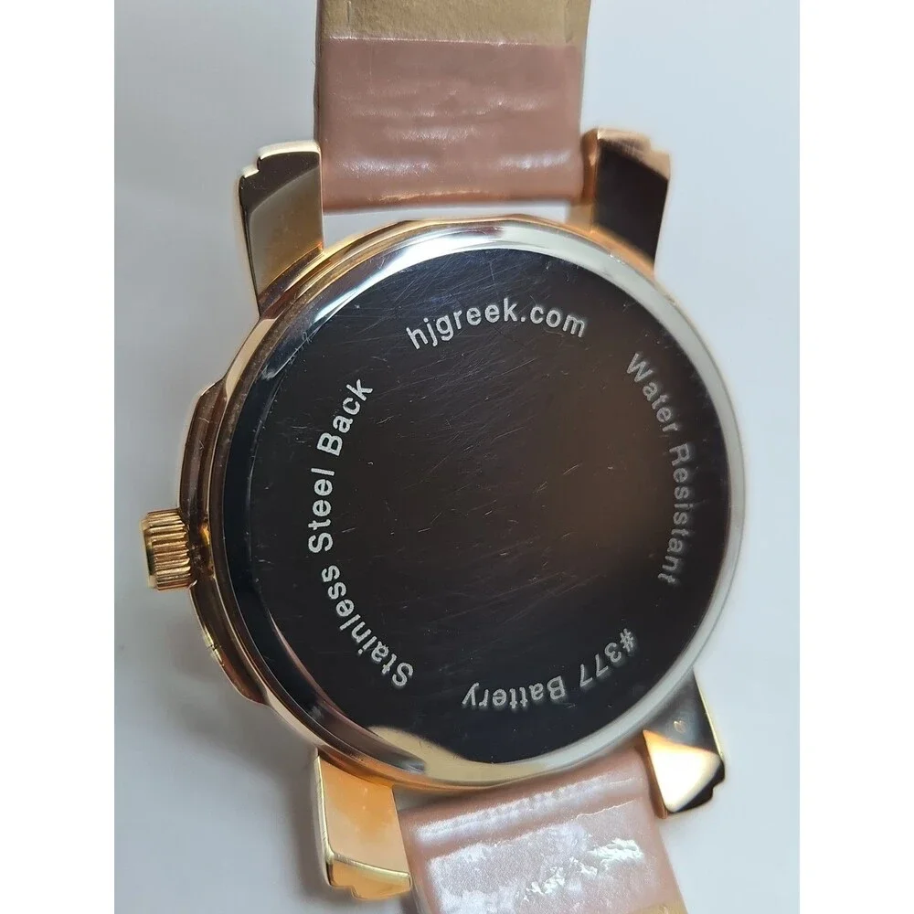 HJGreek Tri Delta Jeweled Blush Sorority Watch Rose Gold Crystals New Battery